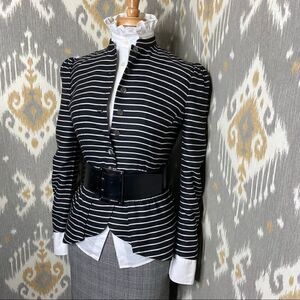 Ralph Lauren 2013 Edwardian Black & White Stripe Marion Jacket
